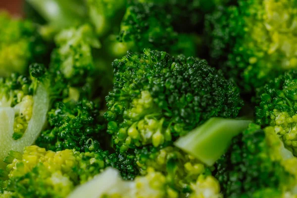 Vegetarisk Mat Broccoli Träplatta — Stockfoto