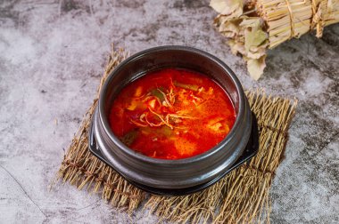 Dakgaejang, Korean style Spicy Chicken Soup
