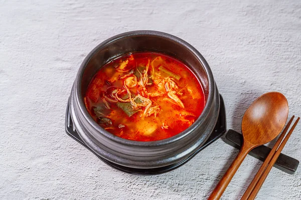 Dakgaejang Soupe Poulet Épicée Coréenne — Photo