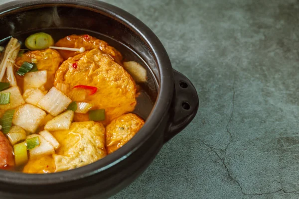 Eomuk Tang Korean Style Fish Cake Soup Food — Stockfoto