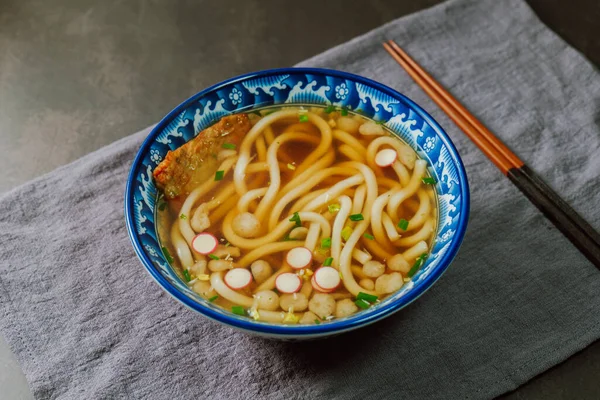 Eomuk Udon Giapponese Torta Pesce Spiedini Udon — Foto Stock