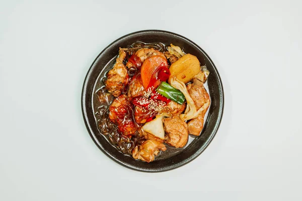 Andongjimdak Korean Braised Chicken Για Φτιάξετε Αυτό Πιάτο Κοτόπουλο Κόβεται — Φωτογραφία Αρχείου