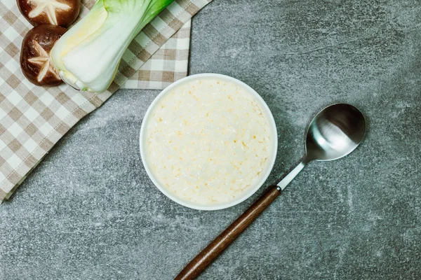 Delicioso Arroz Tazón Blanco —  Fotos de Stock