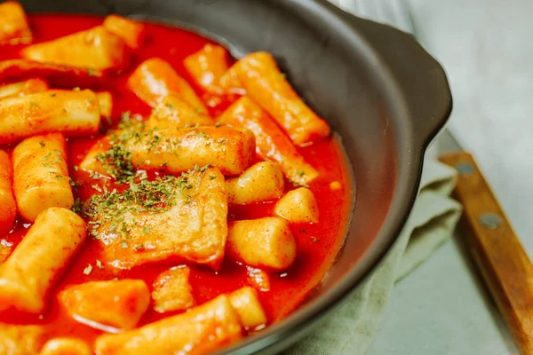 Kue Nasi Stir Goreng Korea Tteokbokki — Stok Foto