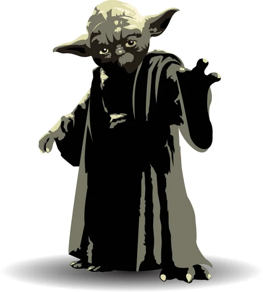 Art Illustration Yoda Som Fiktiv Karaktär Star Wars Universum Eps — Stock vektor