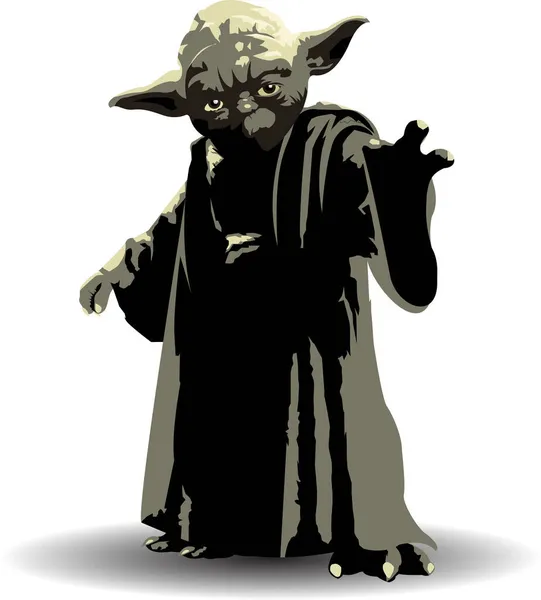 Art Illustration Yoda Είναι Ένας Φανταστικός Χαρακτήρας Στο Σύμπαν Του — Διανυσματικό Αρχείο
