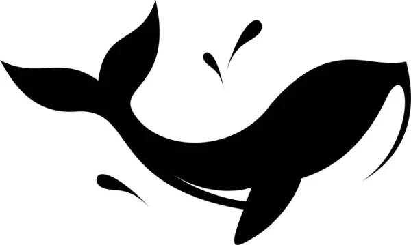 Arte Ilustración Símbolo Negro Delfín Adecuado Para Iconos Eps — Archivo Imágenes Vectoriales