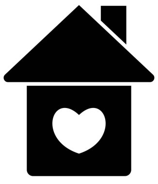 Sanat & İllüstrasyon Siyah renkli çevre dostu güvenli evin bir sembolü