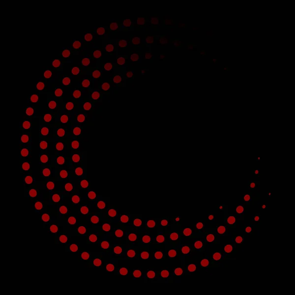 Black Background Contain Red Dotted Wrapped Circular Motion —  Vetores de Stock