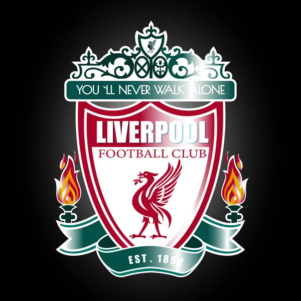 Λογότυπο Του Βρετανικού Αθλητικού Συλλόγου Liverpool Για Ποδόσφαιρο — Διανυσματικό Αρχείο