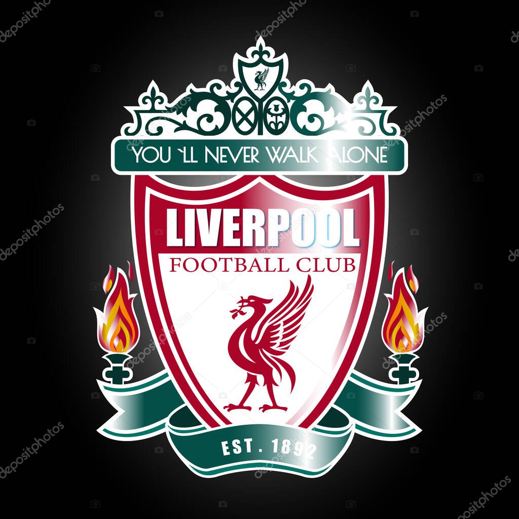 The logo of Brititsh sports club LIVERPOOL for football.
