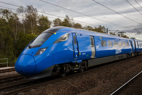 Doncaster Velká Británie Října2021 Hitachi 300 Třída 308 Elektrický Vlak — Stock fotografie