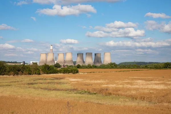 Landscape View Ratcliffe Soar Power Station Rural Farmland Countryside Environment — Foto de Stock