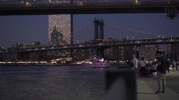Puente de Brooklyn y Manhattan — Vídeo de stock