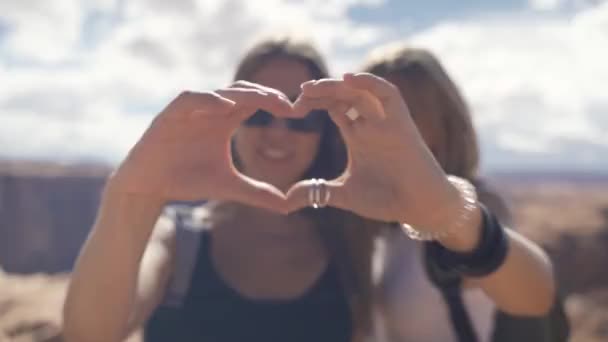 Büyük Kanyon 'daki mutlu insanlar — Stok video