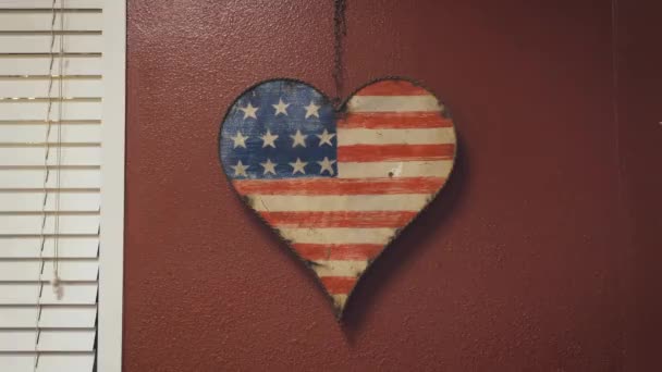 ABD Bayrağıyla Teşekkür Günü — Stok video