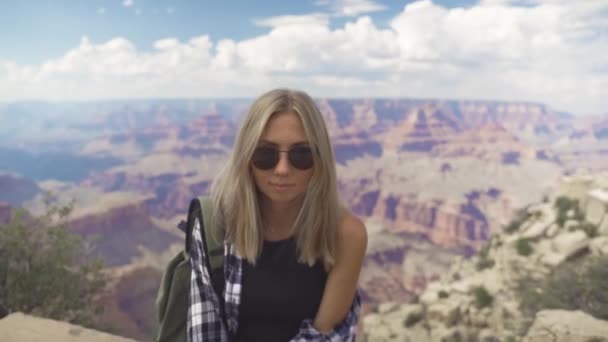 Pieszych w Grand Canyon — Wideo stockowe