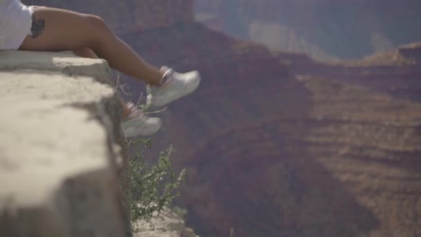 Vandrare i Grand Canyon — Stockvideo