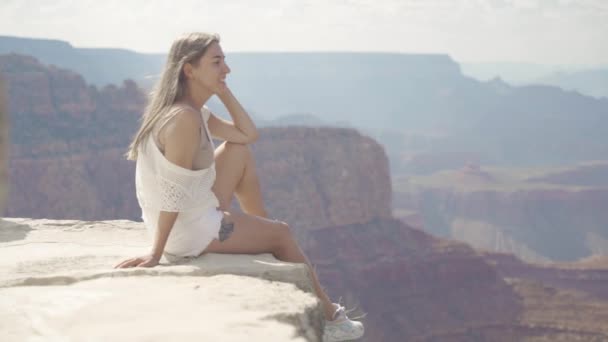 Πεζοπόρους στο Grand Canyon — Αρχείο Βίντεο