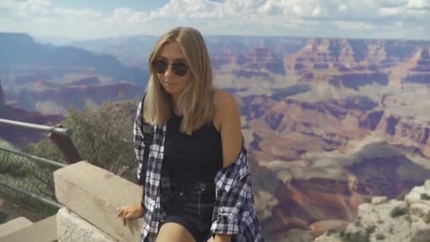Turisté v Grand Canyon — Stock video