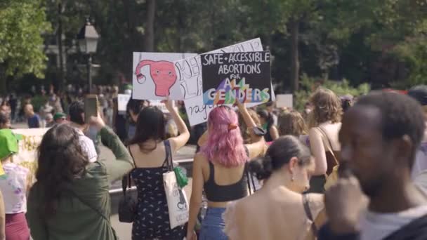 Ruch przeciwko zakazowi aborcji — Wideo stockowe
