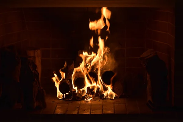 Fire Dance Fireplace — Stock Photo, Image