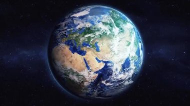 Dünyanın uzaydan şehire yakınlaşması. Üç boyutlu animasyon. Ulsan şehrini yakınlaştır. Video görüntülerini stokla. NASA 'dan 4K Görüntü