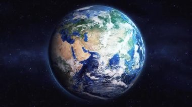 Dünyanın uzaydan şehire yakınlaşması. Üç boyutlu animasyon. Şehre zum yap Xuzhou. Video görüntülerini stokla. NASA 'dan 4K Görüntü