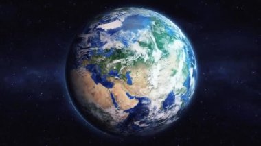 Dünyanın uzaydan şehire yakınlaşması. Üç boyutlu animasyon. Hefei şehrini yakınlaştır. Video görüntülerini stokla. NASA 'dan 4K Görüntü