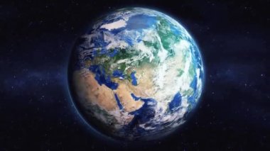 Dünyanın uzaydan şehire yakınlaşması. Üç boyutlu animasyon. Nanning şehrini yakınlaştır. Video görüntülerini stokla. NASA 'dan 4K Görüntü