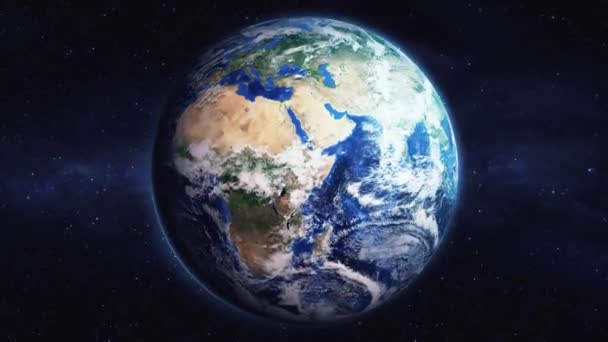 Zoom Της Γης Από Διάστημα Στην Πόλη Animation Εστίασε Στην — Αρχείο Βίντεο