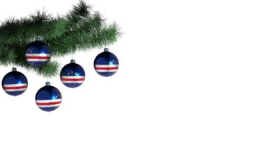 Noel ağacında Noel baloları, Cape Verde bayrağıyla