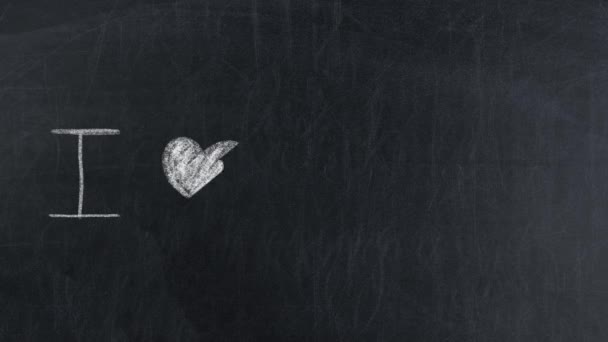 黑板上有一个题词 我爱厄立特里亚 — 图库视频影像