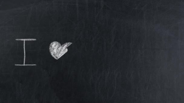 黑板上有一个题词 我爱加纳 — 图库视频影像