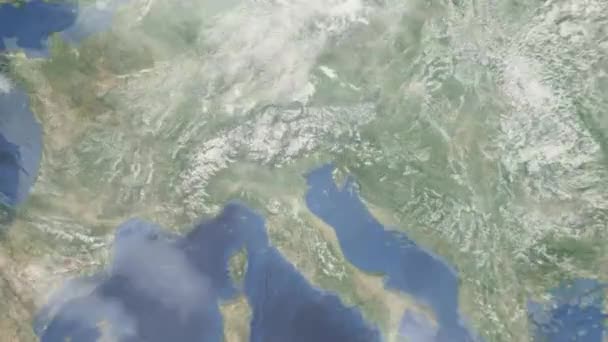 Zoom Earth Space City Animation Zoom Italy City Venice Stock — Vídeo de Stock