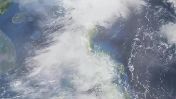 Zoom Της Γης Από Διάστημα Στην Πόλη Animation Εστίασε Στην — Αρχείο Βίντεο