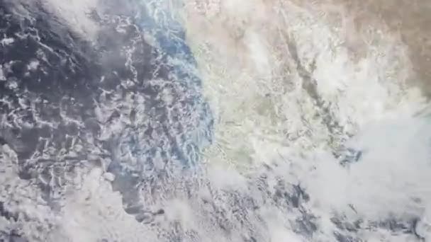 Zoom Tierra Desde Espacio Ciudad Animación Acércate Ciudad Perth Australia — Vídeo de stock