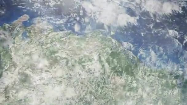 Zoom Tierra Desde Espacio Ciudad Animación Ampliar Ciudad Ciudad Bolívar — Vídeos de Stock