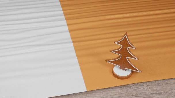 Gingerbread House Flag Irish Table — Stockvideo
