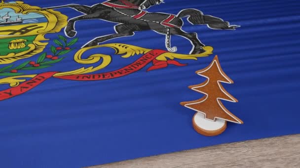 Gingerbread House Flag Pennsylvania Table — Video