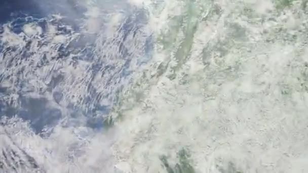 Zoom Tierra Desde Espacio Ciudad Animación Acércate Ciudad Semplicemente Canadá — Vídeo de stock