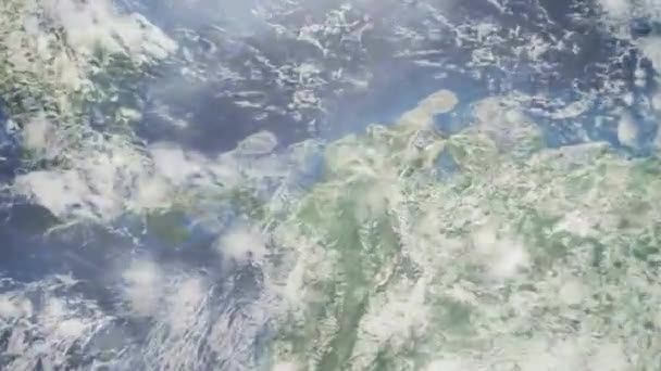 Zoom Earth Space City Animation Zoom City Sincelejo Canada Stock — Vídeo de Stock