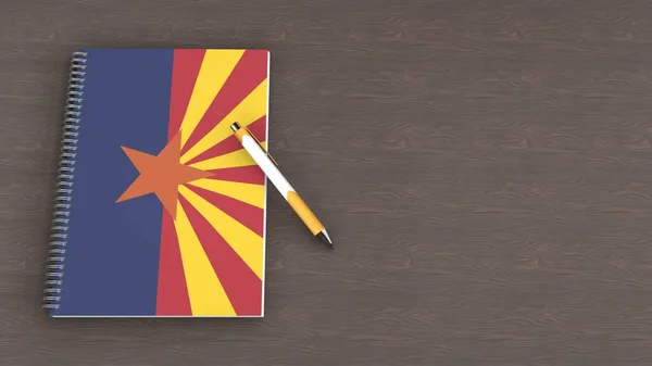 Notebook Flag Arizona Lying Pen — Foto Stock