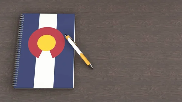 Notebook Flag Colorado Lying Pen — ストック写真