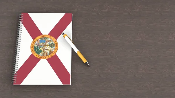 Notebook Flag Florida Lying Pen — Foto Stock