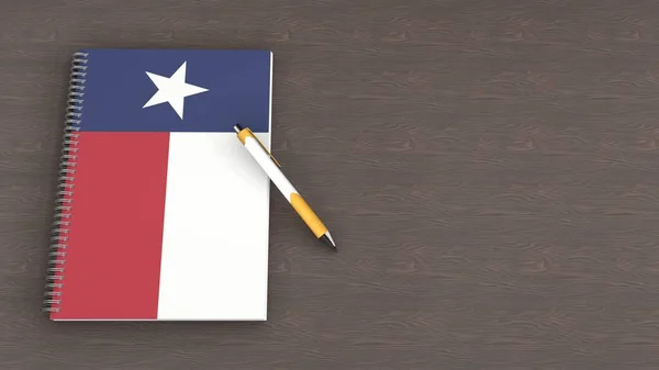 Notebook Flag Texas Lying Pen — Foto Stock