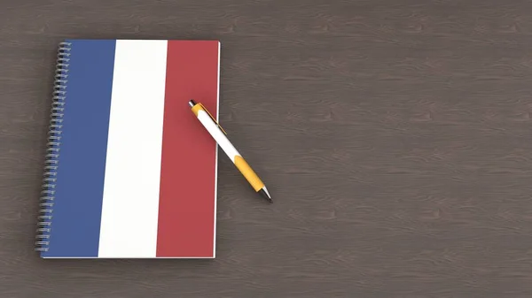 Notebook Flag Netherlands Lying Pen — стокове фото