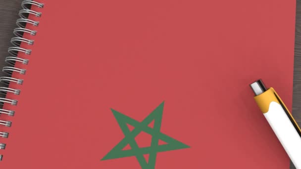 Notebook Flag Morocco Lying Pen — 비디오