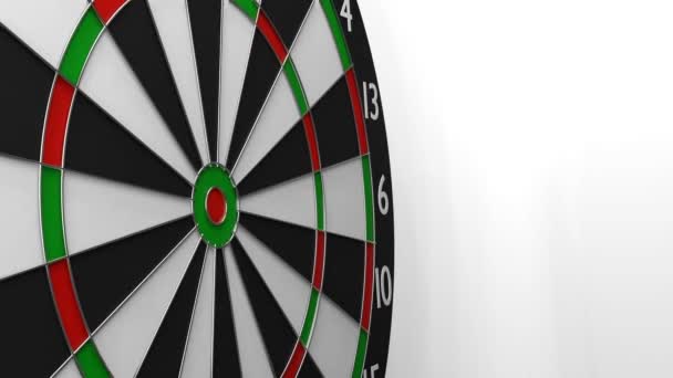 Dart Image Flag Netherlands Hits Exactly Target Sports Political Achievements — Stock Video