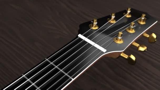 Bitcoin Flagą Bangladeszu Gitarze Między Strunami — Wideo stockowe